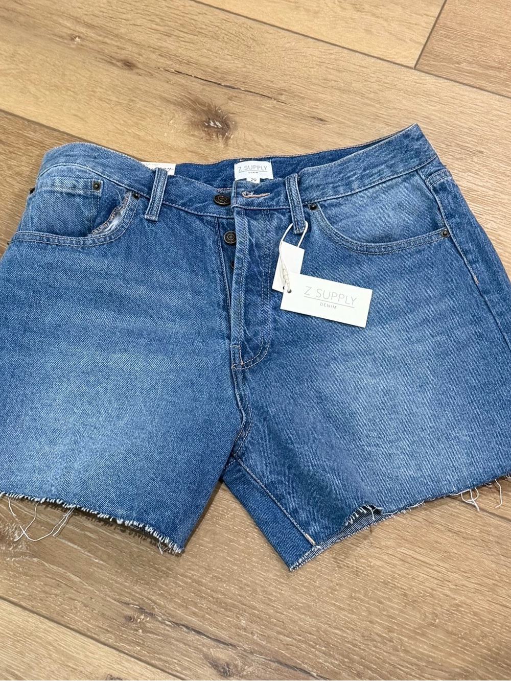 Z Supply Medium Blue Denim Jean Shorts